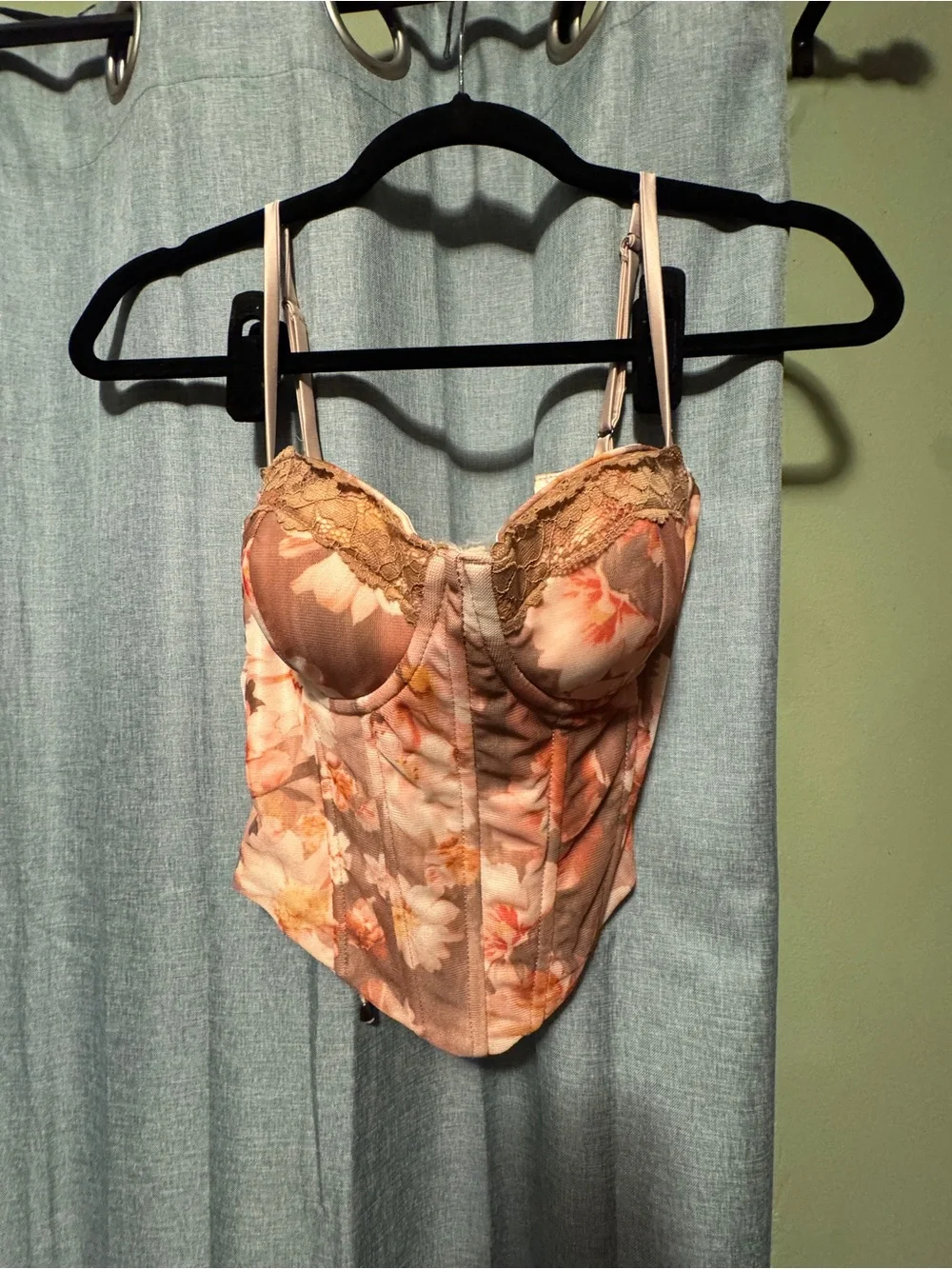 Windsor floral light pink corset